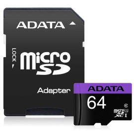 Carto de Memria Adata 64 GB Classe 10 com Adaptador 
