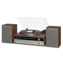 Sistema De Som Hi-Fi Raveo Orpheus Toca-Discos, Cd, Fm, Usb E Bt