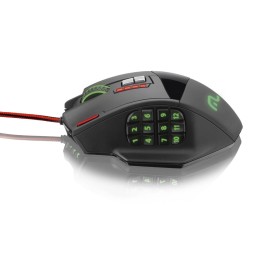 Mouse Multilaser Gamer Laser 18 Botões 4000Dpi Preto USB - MO206