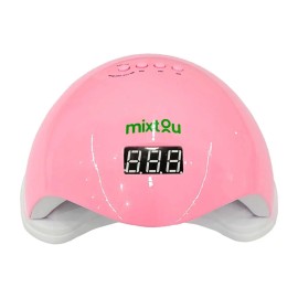 Cabine Led UV Unha Em Gel = Estufa 24 Leds 48W Bivolt - Rosa 093-0200