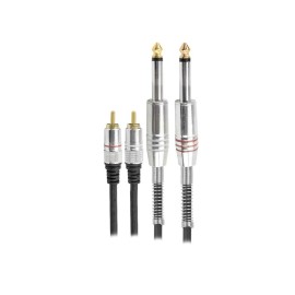 Cabo RCA P10 Fitz - 2 RCA Macho 2 P10 Mono Plug Metal - 2m-018-8057