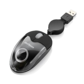 Mini Mouse Multilaser Preto Cabo Retrátil - Mo045
