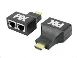 Plug Extensor HDMI Plug - CAT5E/CAT6 - 20M (075-0897) - Chipsce