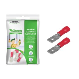  Terminal Engate Macho Pr Isolado MDD 1.25-250 para Fio de 0,5mm a 1,5mm 5 Unidades 
