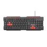 Teclado Gamer C3tech Kg-10v2bk Multim�dia Usb Abnt2 - Preto/vermelho
