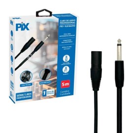 Cabo P10 Mono Para Xlr Macho 5 Metros Profissional