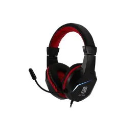 Headset Gamer New Hero Ultron, Rgb, 3.5Mm, Drivers De 40Mm, M�ltiplas Plataformas, Preto E Vermelho