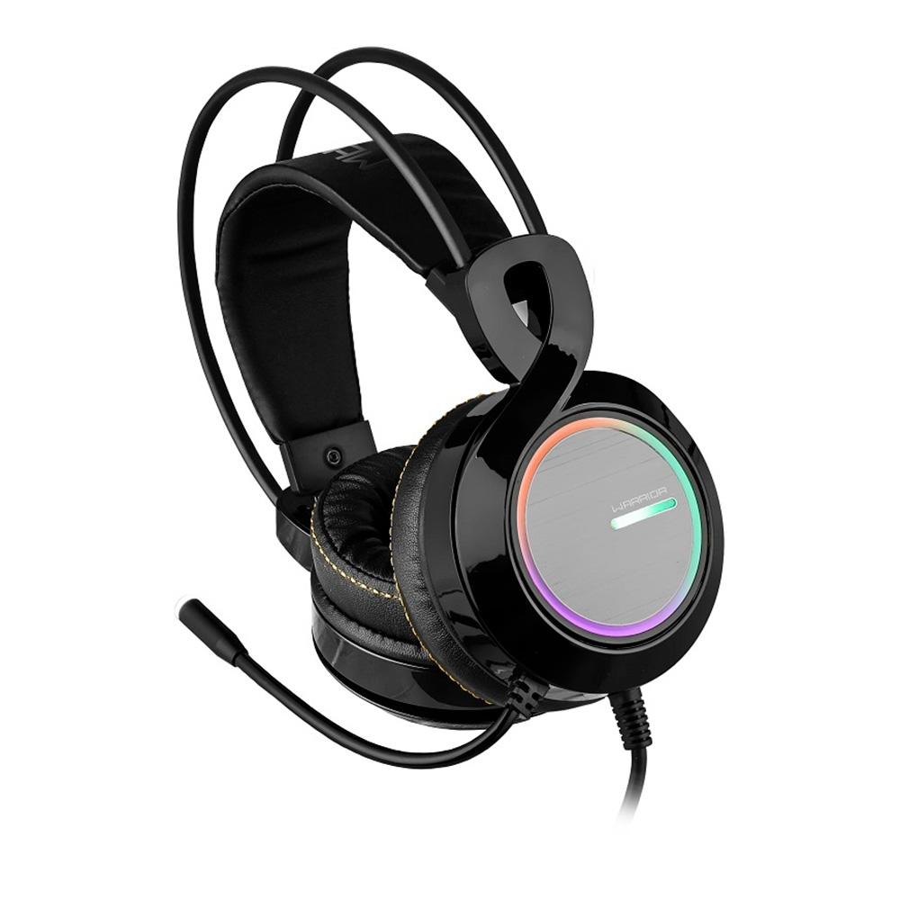 Headset Gamer Warrior Straton, LeD Branco, Cabo Usb Drivers 50mm