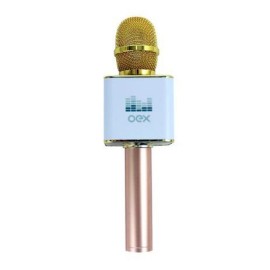 Microfone Oex Karaoke Voice Mk100 Bluetooth - Dourado