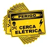 Placa De Advert�ncia Perigo Cerca El�trica Alum�nio