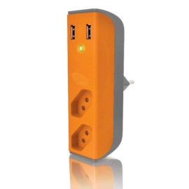 Carregador Usb 2,1a + Filtro Bem Ligado Fl-usb21g Laranja