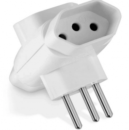 Adaptador Multiplicador em T com 3 Sadas Branco Multilaser - WI217