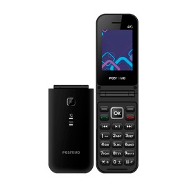 Celular Positivo Flip P51, Tela 2.4", 4G, 48MB RAM, Rdio FM, Dual SIM Black