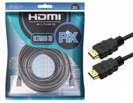 Cabo HDMI PIX 20m 2.0 4K 19 Pinos