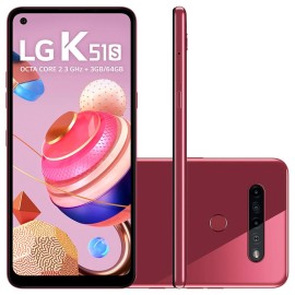 Smartphone LG K51S, 64GB, 32MP, Tela 6.55, Vermelho