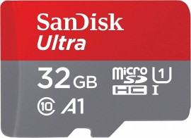 Carto de memria SanDisk 32GB Ultra microSDHC UHS-I com adaptador 