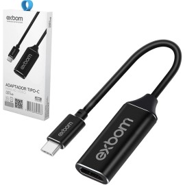 Adaptador Vídeo Tipo-C Para HDMI(F) 4K Preto Exbom