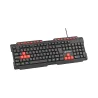Teclado Gamer C3tech Kg-10v2bk Multim�dia Usb Abnt2 - Preto/vermelho