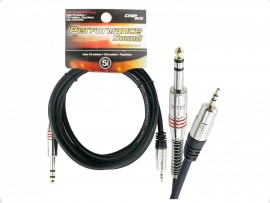 Cabo P10 Estereo X P2 Estereo Profissional 5 Mt