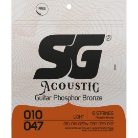 Encordoamento para Violo SG em Ao .010 Light Phosphor Bronze