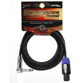 Cabo P10 Mono 90 Graus + Speakon Macho 2M 018-8034 Chipsce