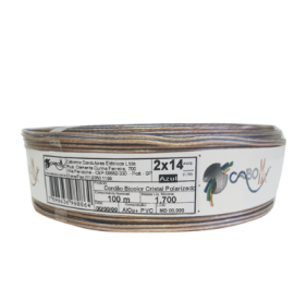 Fio Cristal  2X14 1,5MM P/ Som C/100M Cabomix