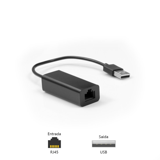 Cabo Adaptador p/ Rede USB 2.0 M / RJ45 F ADP-USBLAN100BK Plus Cable