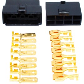 Kit de Conector Com Travas 8 Vias Preto Storm