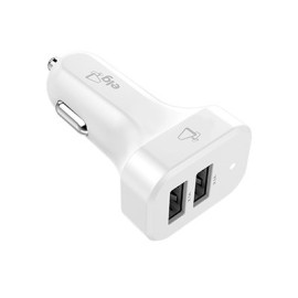 Carregador Veicular CC2S 2 Sadas USB 1A e 2A Branco - Elg