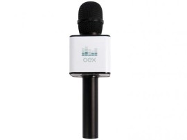Microfone Sem Fio Bluetooth Karaok OEX Voice MK100 Prata