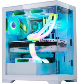 Gabinete Gamer K-Mex CG-W1G4 Branco 