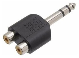 Adaptador P10 Macho Stereo x 2 RCA Femea