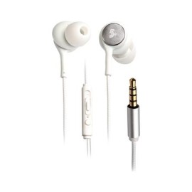 Fone de Ouvido P3 Alta Definio Auricular com Microfone Branco 1,20 metro 