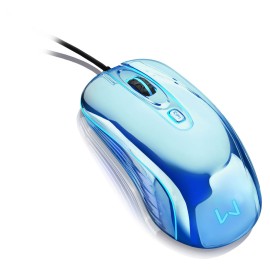 Mouse Gamer Warrior Chrome Led USB Cromado - MO228