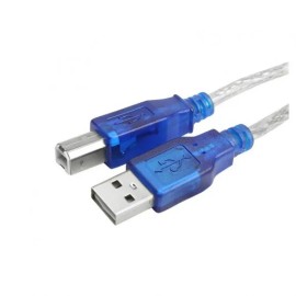 Cabo USB Cristral - USB A Macho + USB B Macho 2.0 - Cristal - 1.8 M