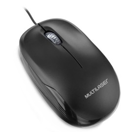 Mouse com Fio Multilaser USB Preto - MO255 - 2 Pçs
