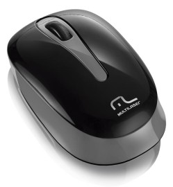 Mouse Multilaser Sem Fio Usb Preto E Cinza - Mo200