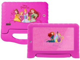 Tablet Infantil Multilaser Princesas Plus com Capa - 7 Wi-Fi 16GB Android 8.1 Quad-Core Cm. Integrada