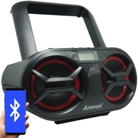 Rdio Porttil Amvox AMC 595 New Bluetooth Rdio FM Entrada USB Auxiliar - 15W