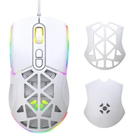 Mouse Gamer Com Fio Fortrek Striker Branco