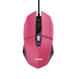 Mouse Com Fio Gamer Trust GXT 109P Felox, ABS, UBS 2.0, 6 Botes, DPI 6.400, Rosa