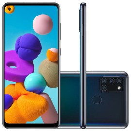 Smartphone Samsung Galaxy A21s, 64GB, 48MP, Tela 6.5, Preto