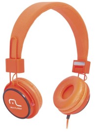 Fone De Ouvido Multilaser Com Microfone  Laranja P2 - Ph086