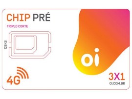 Chip Oi 3 em 1  Pr�  4G - DDD 83 PB com cr�ditos de R$10,00 