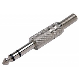 Plug P10 St�reo Metal N�quel com Mola