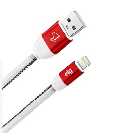 Cabo para Iphone Elg 1M - Couro Branco 
