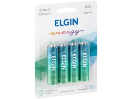 Pilha Alcalina AA Elgin 1,5V c/4
