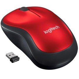 Mouse Logitech M185 Sem Fio Vermelho