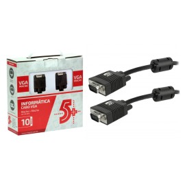 Cabo VGA + VGA com Filtro Preto 10m 018-9570 