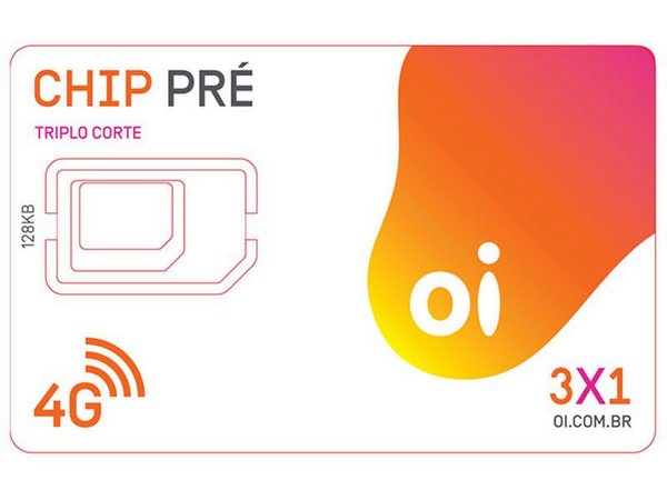 Chip Oi 3 em 1 Pré 4G - DDD 83 PB com créditos de R$10,00 - Fit